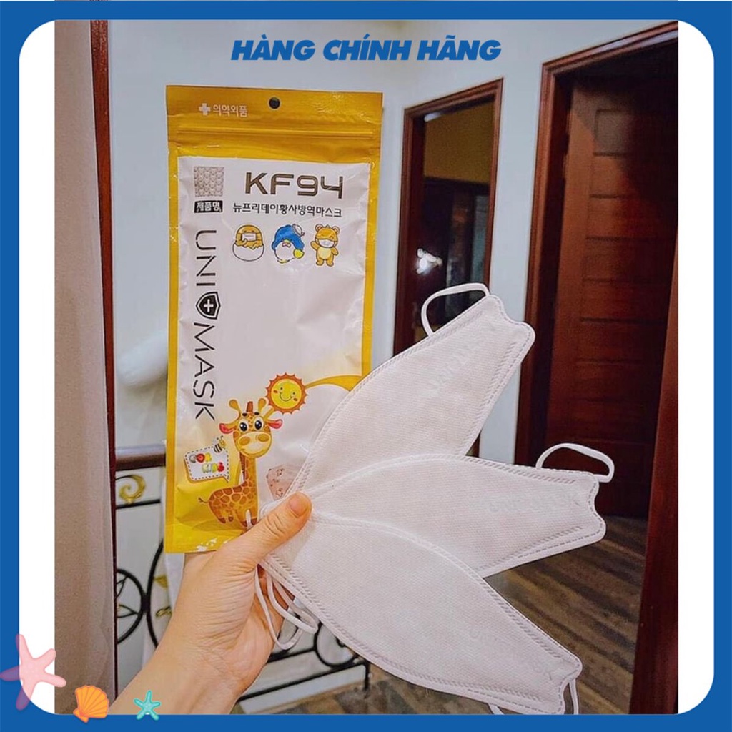 set 50 chiếc khẩu trang trẻ em 4 lớp KF94 UNI MASK giúp bé kháng khuẩn và chống bụi mịn