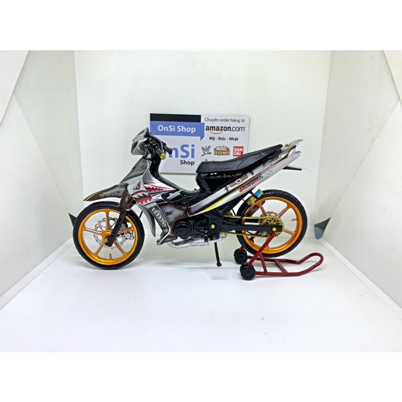 MÔ HÌNH YAZ 125cc  XE MOTOR TỈ LỆ 1/12 ĐỘ F-35 CNC