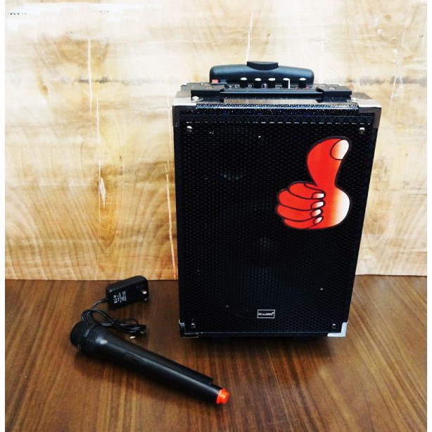 Loa kéo Di Động Bluetooth Karaoke Q8-Kiomic kèm 1 Micro không dây hát siêu hay