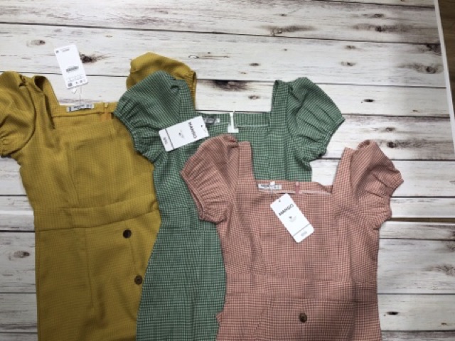 VÁy vintage cổ chữ u tay bồng | BigBuy360 - bigbuy360.vn