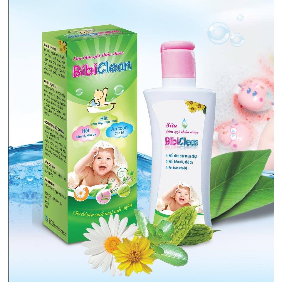 Sữa Tắm Gội Thảo Dược BIBI CLEAN