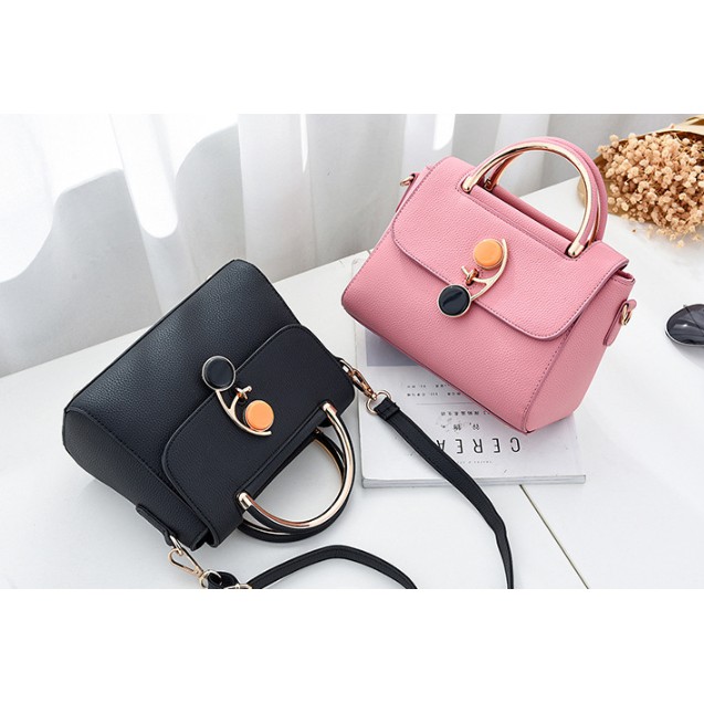 Túi xách thời trang - Túi đeo chéo nữ - khóa tròn
