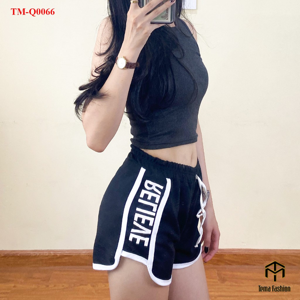 Quần đùi short nữ TEMA cotton cao cấp  - quần sooc nữ thể thao mặc ở nhà đi tập chất cực mắt năng động thoải mái | WebRaoVat - webraovat.net.vn