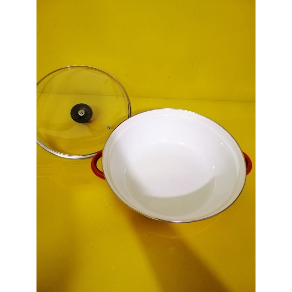 Nồi lẩu men nội địa Nhật, size 29cm, cao 8.5cm (mã 731), Dùng được bếp từ