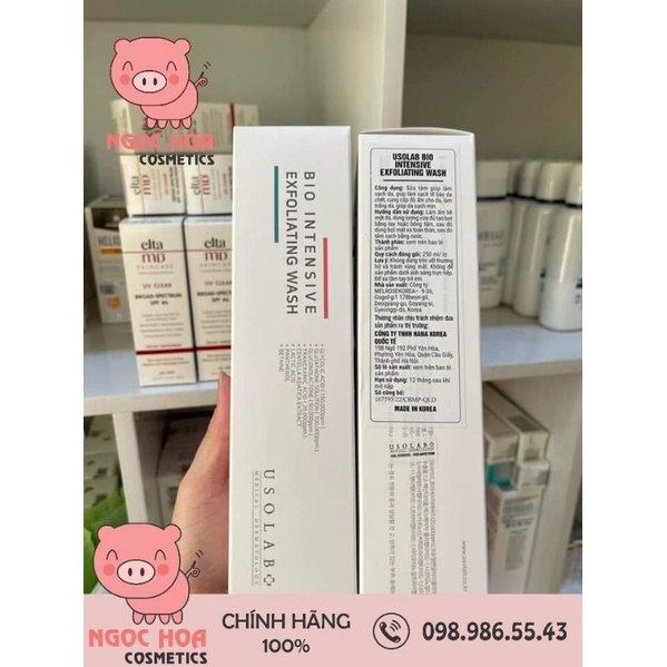 Sữa Tắm Truyền Trắng Usolab - Dưỡng Ẩm Chống Lão Hoá Da Thế Hệ Mới Bio Intensive Exfoliating Wash 250ml