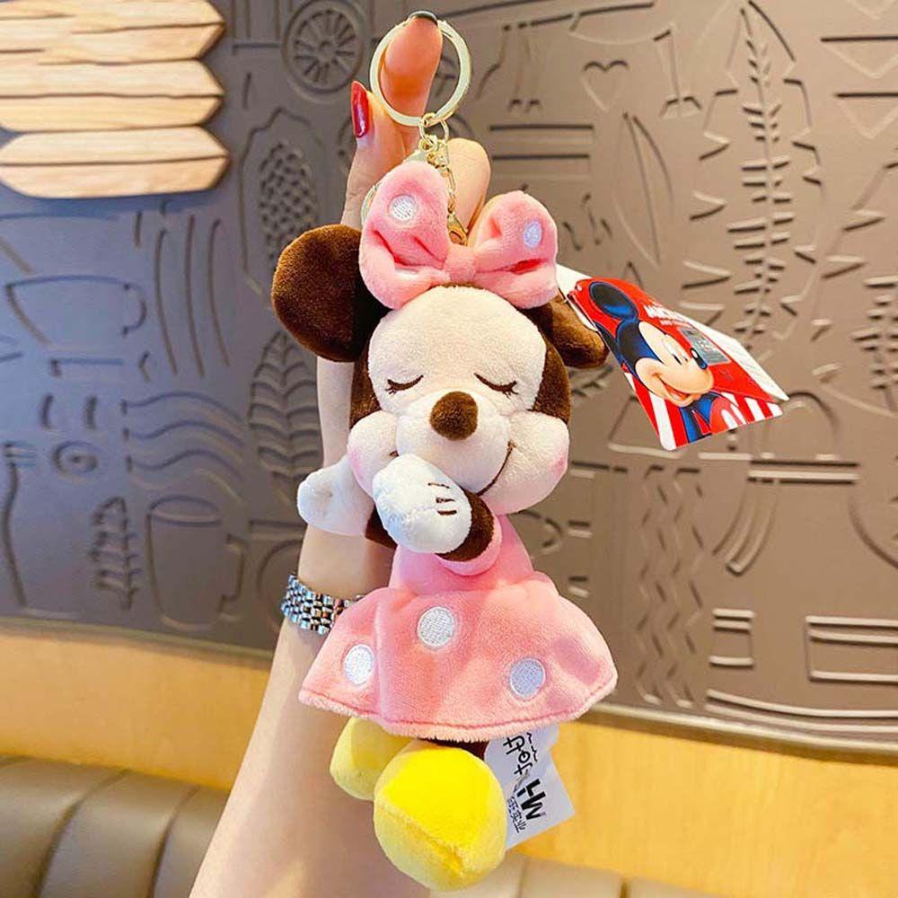 Móc Khóa Hình Chuột Mickey Nhồi Bông 14cm Dễ Thương