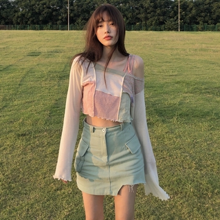 Áo thun lửng tay dài chống nắng phong cách Hàn Quốc 42448