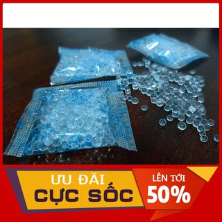 [Mới] 1Kg Túi Hút Ẩm loại 5g Silica Gel (Vải trong suốt) - Hạt chống ẩm mốc, khử mù hàng hóa. Bảo quản thực phẩm