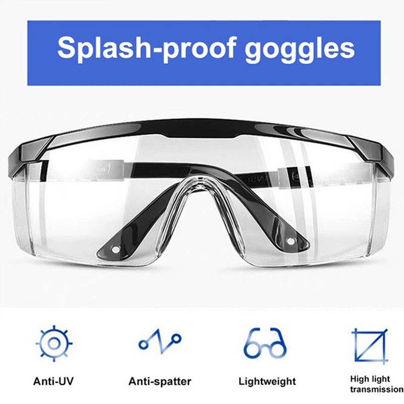 RUN Safety Goggles Glasses Glasses Eye Anti Dust Eye Protection Adjustable Safe Full Transmission