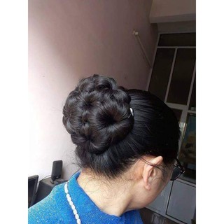 🔥tóc giả nữ🔥 combo tóc búi hoa trà