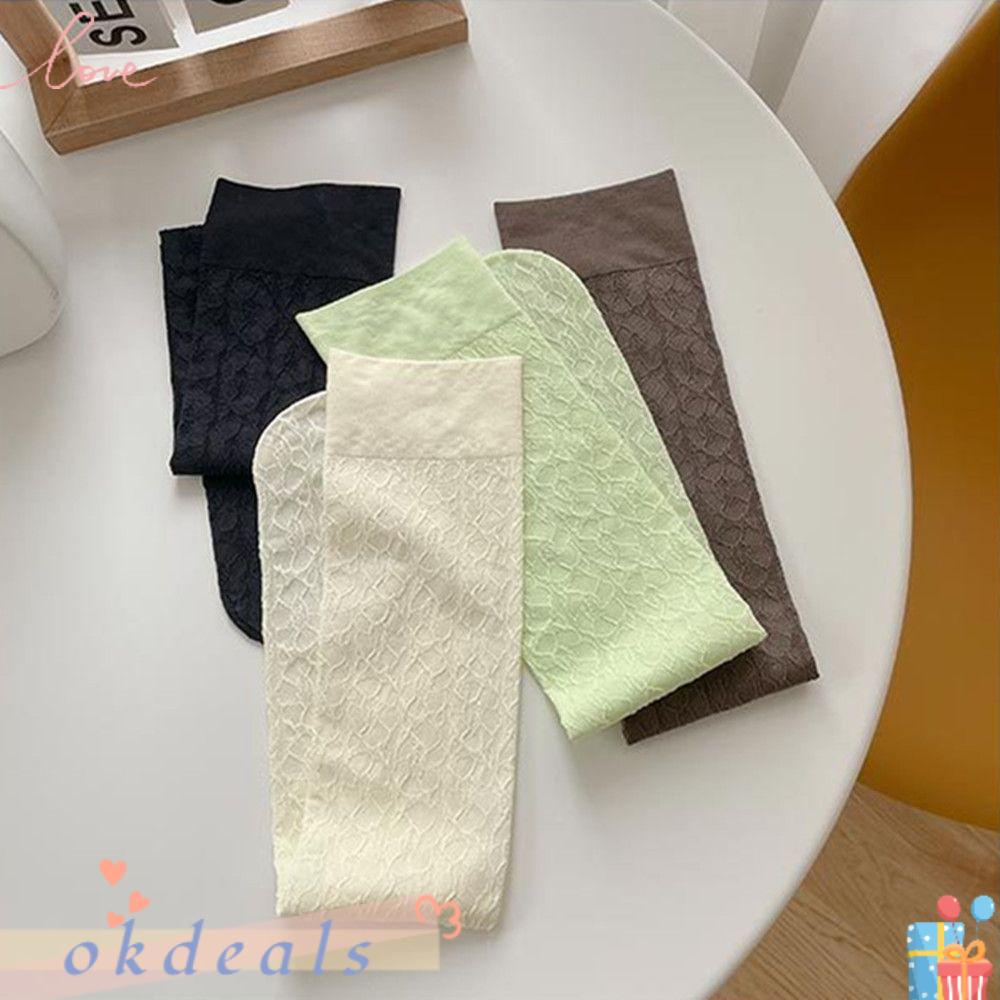 Vớ Nhung Jacquard Dài Qua Gối Thời Trang Xuân Hè