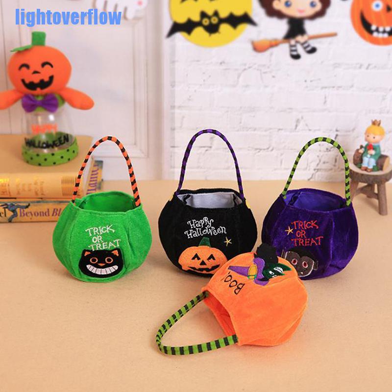 Túi Xách Đựng Kẹo Hình Bí Ngô Cho Halloween