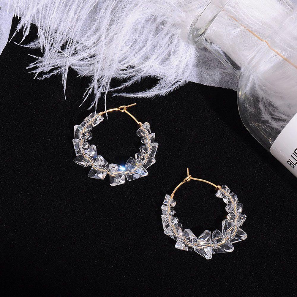 Hoa Tai Dáng Dài Hình Tròn Bằng Acrylic Thời Trang Cho Nữ|Trang Sức