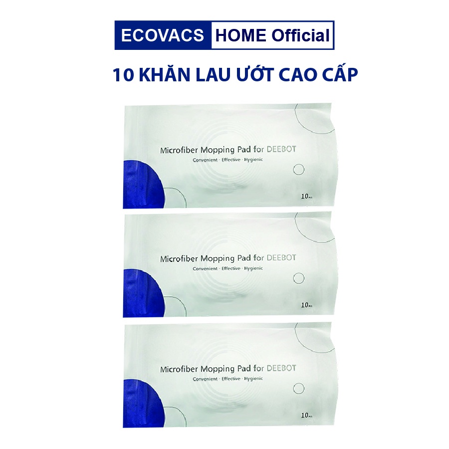 TÚI VIP 10 khăn lau rung Robot hút bụi lau nhà Ecovasc Deebot T8 Aivi /T8 Power/ T8 Max/ T8 Aivi plus/T9 Aivi/ T9 Max/T9