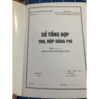 SỔ TỔNG HỢP THU NỘP ĐẢNG PHÍ