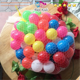 Set 100 Bóng Nhựa Cho Bé Nhiều Màu Sắc 5cm Sản Xuất Tại Việt Nam