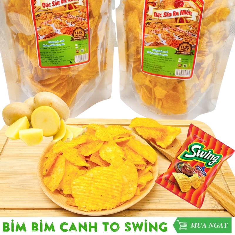 Bim Bim Khoai Tây Swing Vỡ Cánh, Thơm Đậm Vị, Cam Kết Ngon