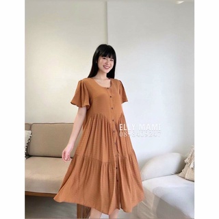 AAA Đầm bầu 🦋 Váy bầu đẹp 🦋 Đầm bầu babydoll dáng dài mùa hè chất đũi freesize