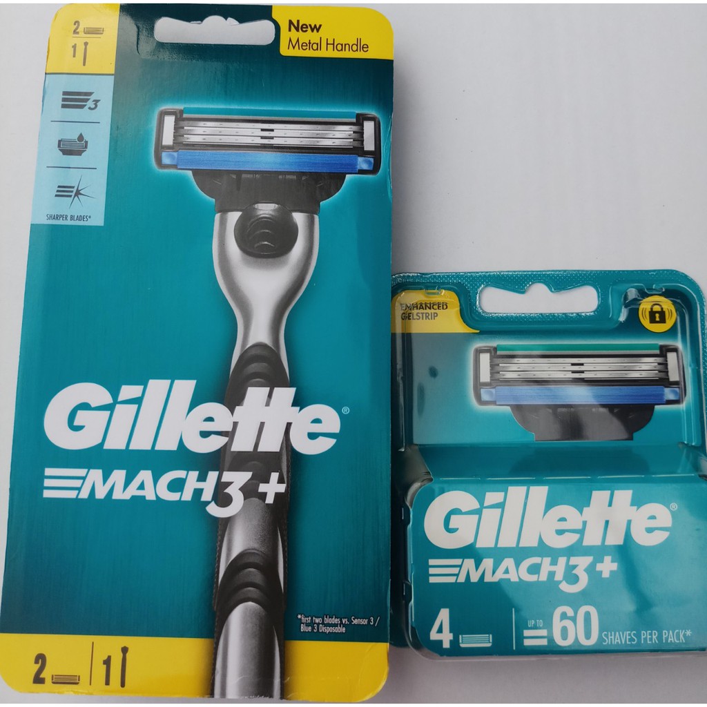 Bộ dao cạo râu 3 lưỡi Gillette Mach 3 Turbo 3D (1 tay cầm và 6 đầu cạo)