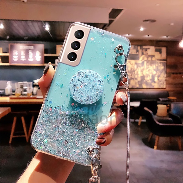 Ốp Điện Thoại In Họa Tiết Bầu Trời Sao Có Giá Đỡ Và Dây Đeo Cho samsung galaxy s21 fe 5g galaxy s21fe 5g