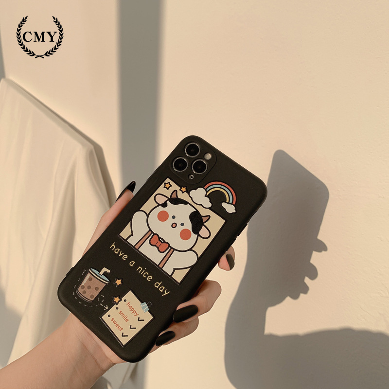 Ốp lưng silicon in hình chú bò dành cho iPhone11/11Pro 11pro Max X XR XS XS MAX 7 8 plus SE | BigBuy360 - bigbuy360.vn