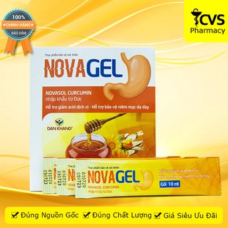 Novagel / Nova gel cvspharmacy Hộp 20 gói, Hỗ trợ giảm đau dạ dày, bảo ...