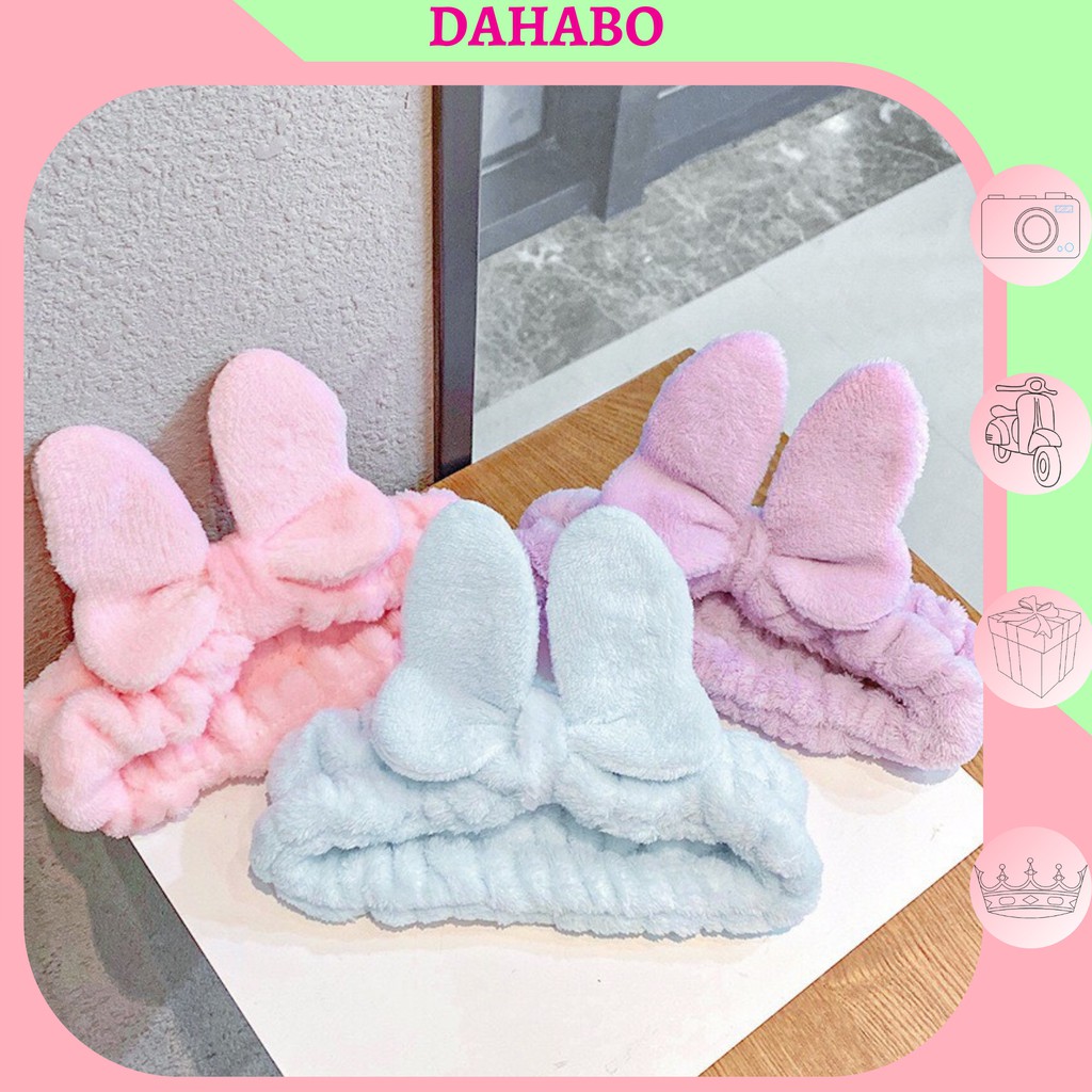 Băng Đô Nơ Rửa Mặt Hàn Quốc Thiết Kế Đơn Giản Xinh Xắn Dễ Thương DAHABO BD06