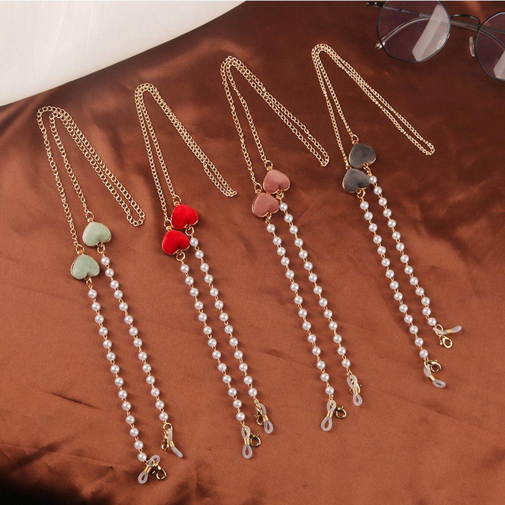 ESPO Dây Giữ Mắt Kính Hình Trái Tim Bằng Nhung Chống Thất Lạc Thời Trang Cổ Điển