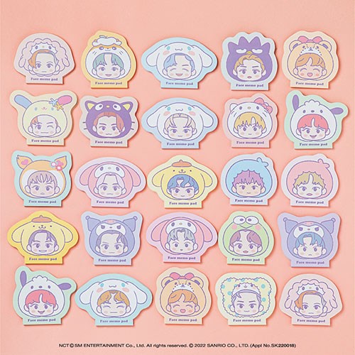 Đặt hàng trước] NCT x SANRIO Đệm ghi nhớ mặt , TEN by TEN OFFICIAL MD, NCt, NCT12, NCT7 DreamT