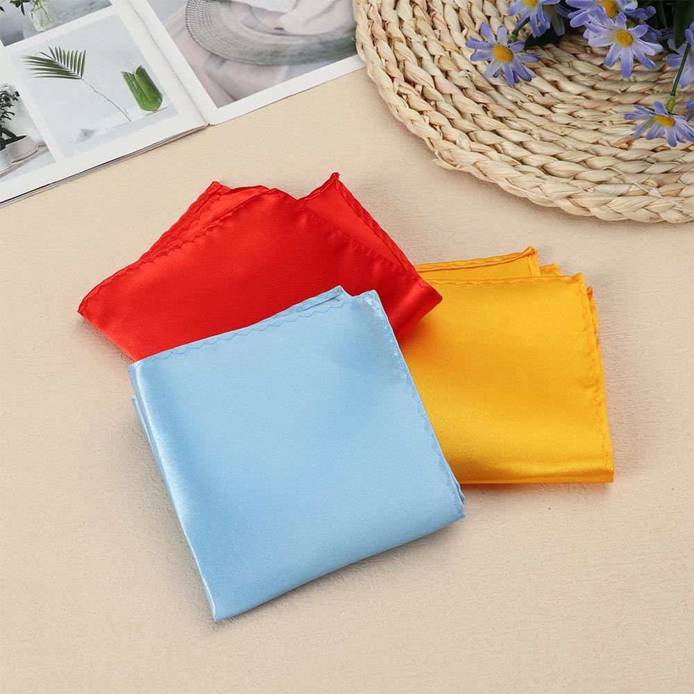 Áo Vest Vuông Bỏ Túi Màu Trơn Hankies Hanky Thích Hợp Cho Tiệc Cưới
