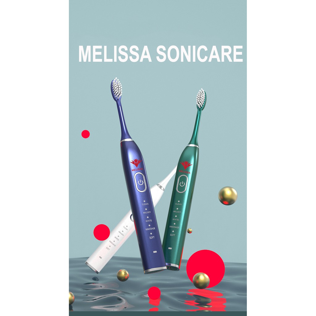 Bàn chải đánh răng điện học sinh sinh viên Melissa sonicare toothbrush Colldent - Hàng chính hãng bảo hành 2 năm