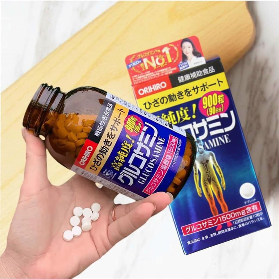 Viên uống bổ sung Glucosamine Orihiro Nhật Bản giảm đau xương khớp - Hộp 900 viên