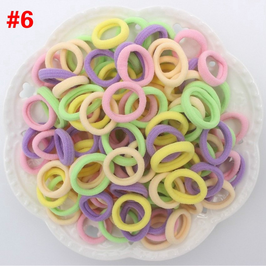 Set 100 dây cột tóc co giãn