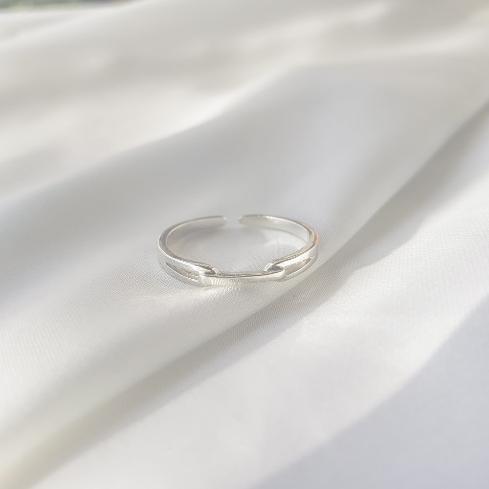 Nhẫn nữ bạc 990 nhẫn phong cách Hàn Quốc Yinbe Silver thiết kế hở Freesize
