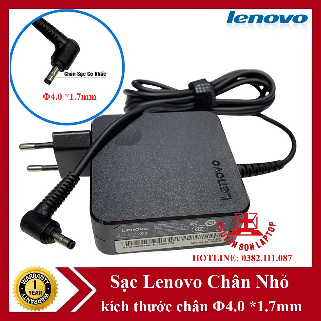 Sạc Laptop LENOVO 20V-2.25A / 3.25A Vuông chân nhỏ 4.0mm *1.7mm