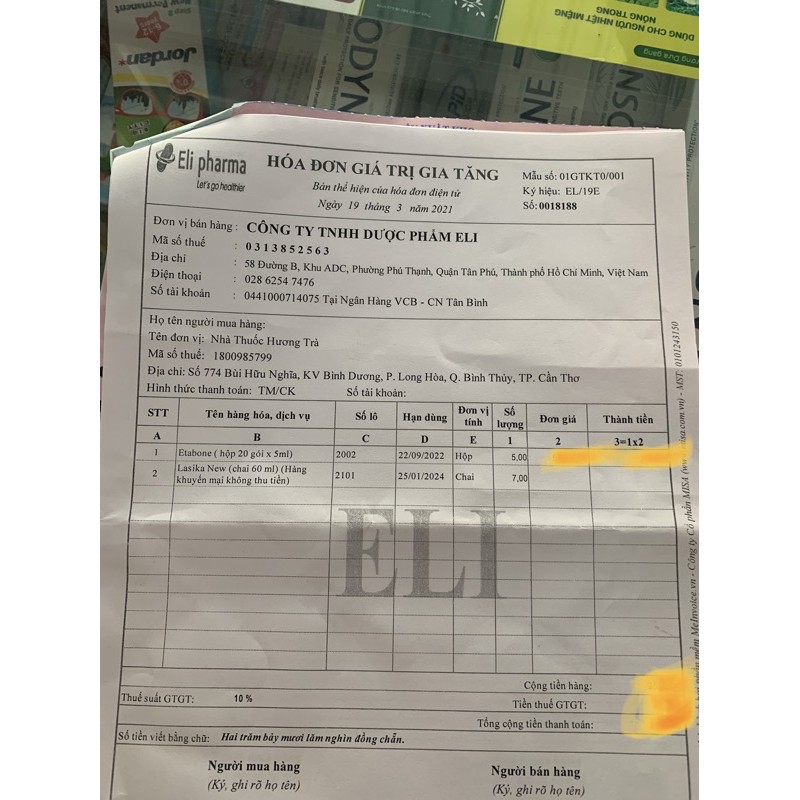 CANXI Etabone có Magie, D3, K2, DHA Hộp 20gói