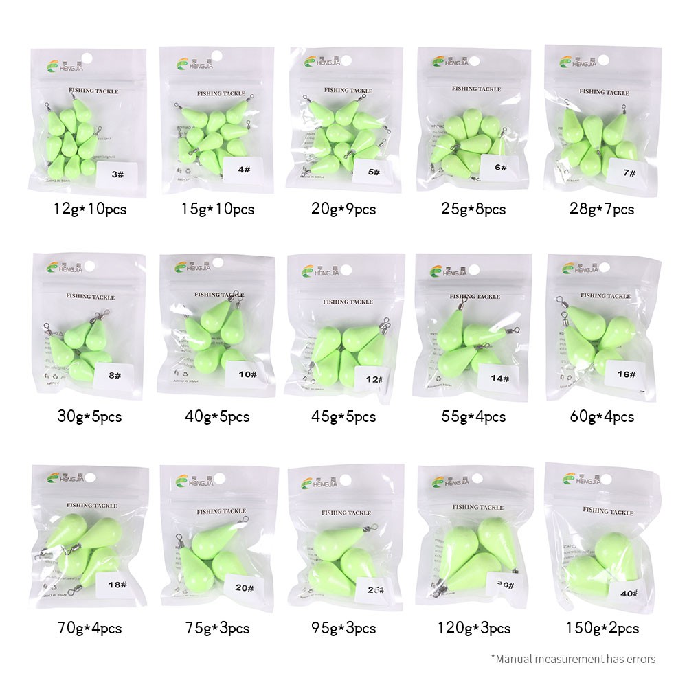 Chì Câu Cá Phát Sáng Hengjia 12-60g