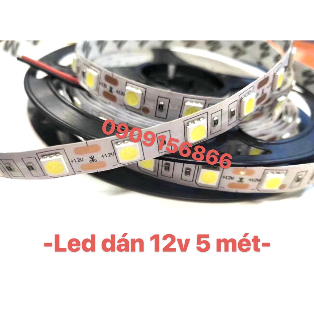 Led dán 12V 5050 các màu (không keo)