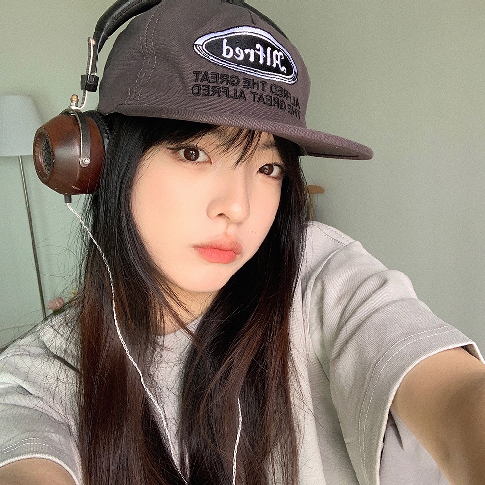 Mũ Lưỡi Trai Phẳng Vành Rộng Phong Cách Đường Phố Hàn Quốc Cá Tính Thời Trang Xuân Hè Cho Nữ