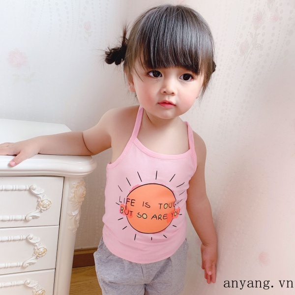 [Mã FASHIONT4FA2 giảm 10K đơn 50K] Áo Cotton Không Tay Màu Trơn Cho Bé Gái