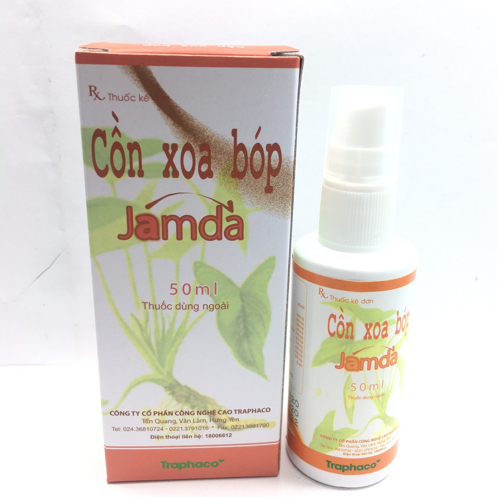 cồn xoa bóp JAMDA traphaco 50ml