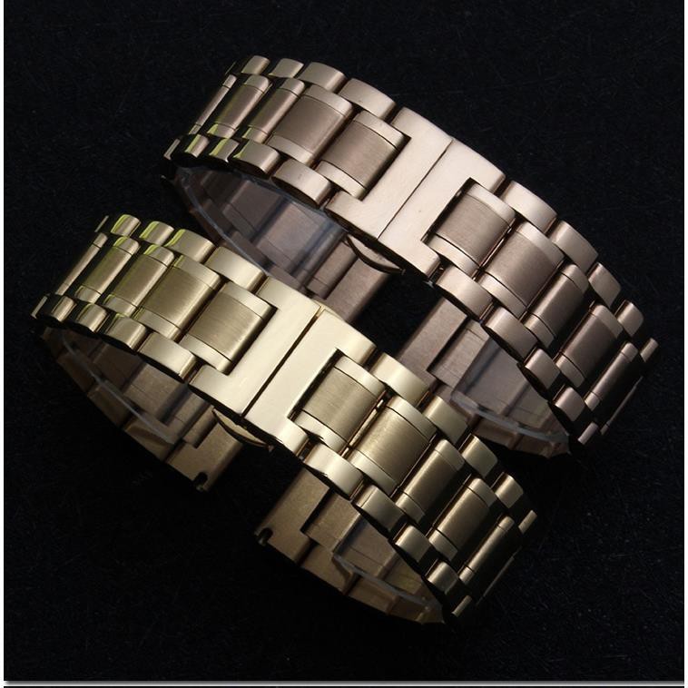 （Bolanxun） Fossil Fossil Fossil dây đeo màu đen JR1354 / 1401/1424 kim loại thép không gỉ dây đeo bằng thép rắn nam mờ