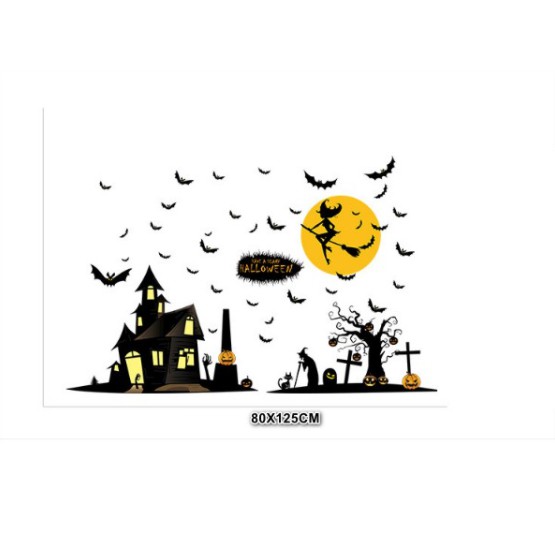 Decal trang trí Halloween - Ngôi nhà kinh dị