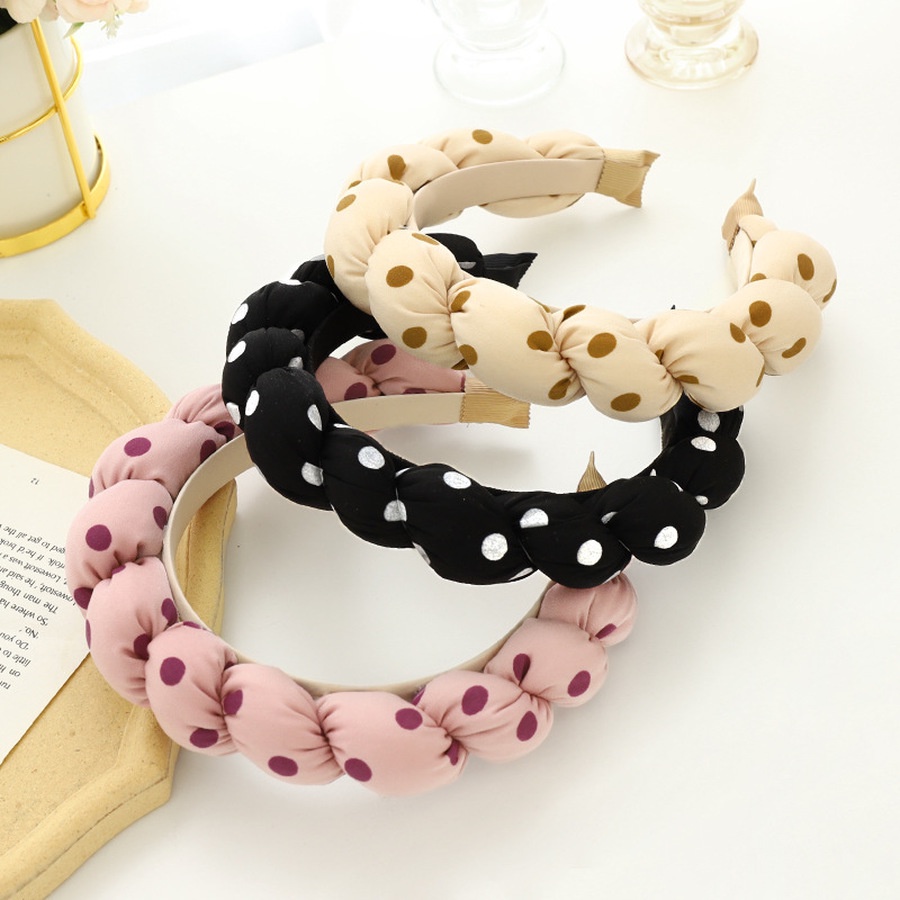 Băng Đô Cài Tóc Họa Tiết Chấm Bi Thời Trang Hàn Quốc Cho Nữ