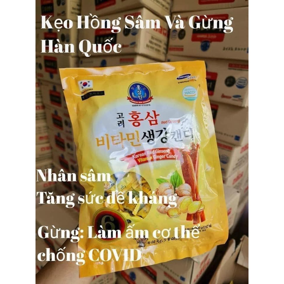 Kẹo Gừng Hồng sâm Korea Red Gingsen (Gói 300g)