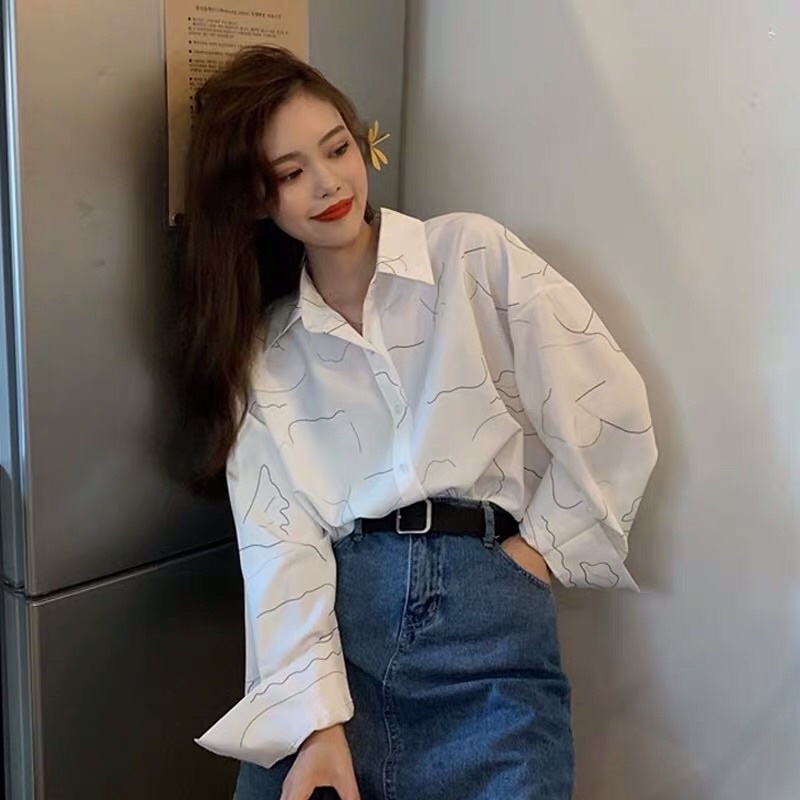 Áo sơ mi hoạ tiết
