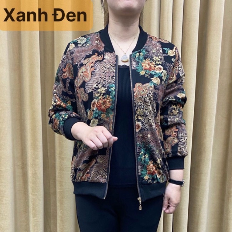 Áo khoác in 3D thu đông cho nữ, chất xneo 2 lớp cực ấm đủ size đến 85kg