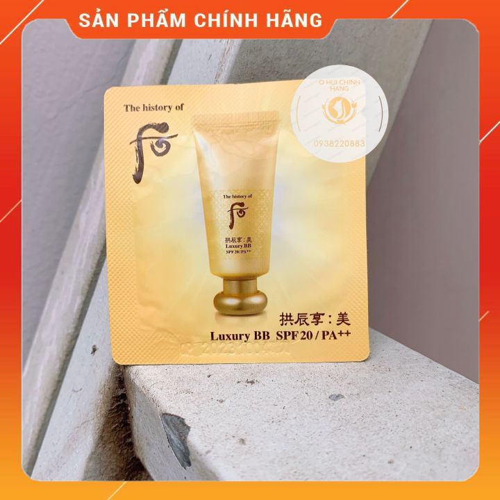 ⚡Giá Sốc⚡ 1 Gói Kem Lót Cao Cấp Whoo Luxury BB Cream Sample 1ml