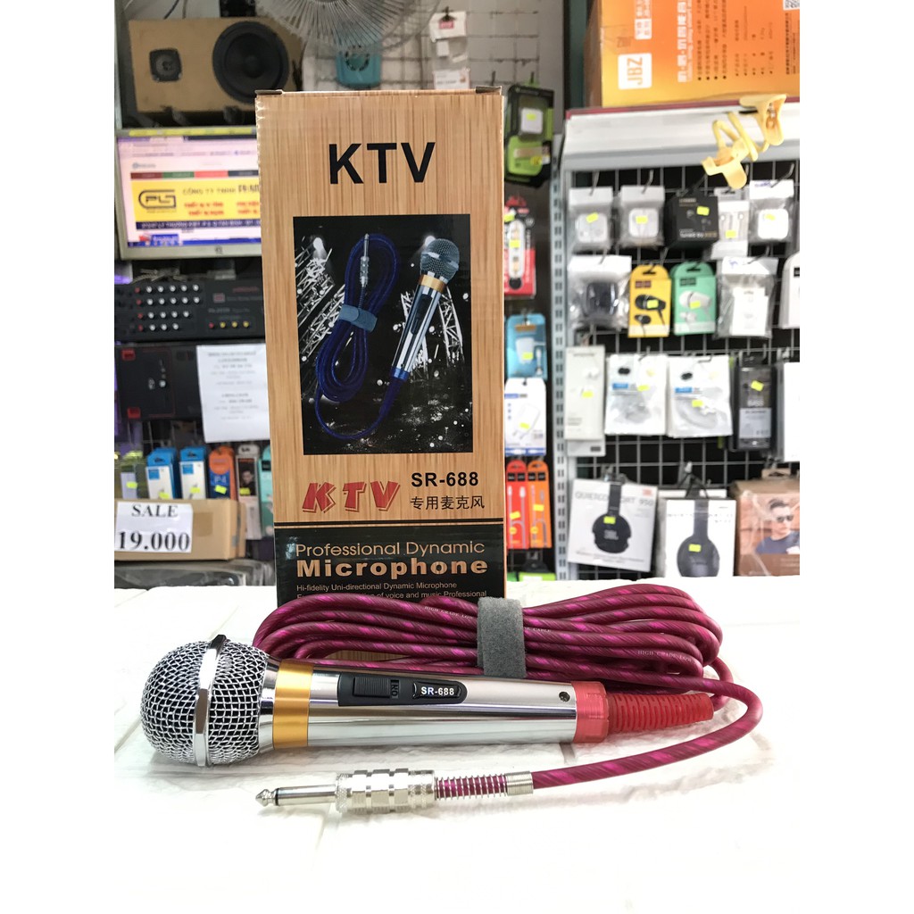 Micro Karaoke KTV Có Dây SR-688 chính hãng