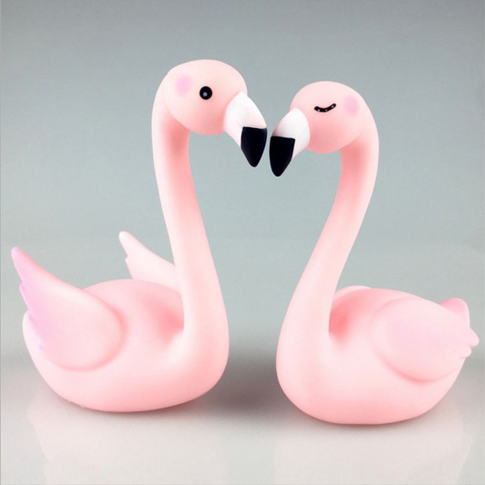 Tượng vinyl hình chim hồng hạc kiểu dáng tùy chọn dùng để trang trí lễ Valentine